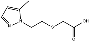 [2-(5-메틸-피라졸-1-일)-에틸술파닐]-아세트산 구조식 이미지
