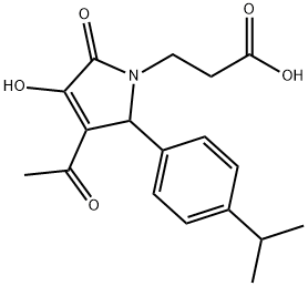 3-[3-ACETYL-4-HYDROXY-2-(4-ISOPROPYL-PHENYL)-5-OXO-2,5-DIHYDRO-PYRROL-1-YL]-PROPIONIC ACID 구조식 이미지