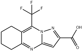 9-트리플루오로메틸-5,6,7,8-테트라히드로-피라졸로-[5,1-B]퀴나졸린-2-카르복실산 구조식 이미지