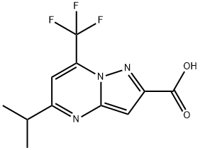 5-이소프로필-7-트리플루오로메틸-피라졸로-[1,5-A]피리미딘-2-카르복실산 구조식 이미지