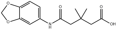 4-(BENZO[1,3]DIOXOL-5-YLCARBAMOYL)-3,3-DIMETHYL-BUTYRIC ACID Structure