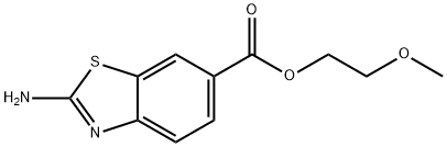 2-AMINO-BENZOTHIAZOLE-6-CARBOXYLIC ACID 2-METHOXY-ETHYL ESTER 구조식 이미지