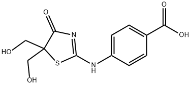 4-(5,5-BIS-HYDROXYMETHYL-4-OXO-4,5-DIHYDRO-THIAZOL-2-YLAMINO)-BENZOIC ACID Structure