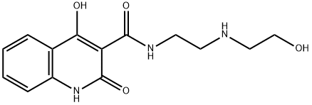 4-HYDROXY-2-OXO-1,2-DIHYDRO-QUINOLINE-3-CARBOXYLIC ACID [2-(2-HYDROXY-ETHYLAMINO)-ETHYL]-AMIDE Structure