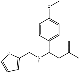 FURAN-2-YLMETHYL-[1-(4-METHOXY-PHENYL)-3-METHYL-BUT-3-ENYL]-AMINE 구조식 이미지