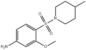 3-METHOXY-4-(4-METHYL-PIPERIDINE-1-SULFONYL)-PHENYLAMINE Structure