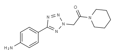 2-[5-(4-AMINO-PHENYL)-TETRAZOL-2-YL]-1-PIPERIDIN-1-YL-ETHANONE 구조식 이미지