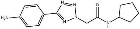 2-[5-(4-AMINO-페닐)-테트라졸-2-YL]-N-사이클로펜틸-아세트아미드 구조식 이미지