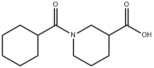 1-(cyclohexylcarbonyl)piperidine-3-carboxylic acid Structure