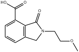 2-(2-METHOXY-ETHYL)-3-OXO-2,3-DIHYDRO-1H-ISOINDOLE-4-CARBOXYLIC ACID 구조식 이미지