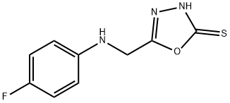 5-[(4-FLUORO-PHENYLAMINO)-METHYL]-[1,3,4]OXADIAZOLE-2-THIOL Structure