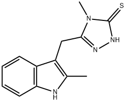 4-METHYL-5-(2-METHYL-1H-INDOL-3-YLMETHYL)-2,4-DIHYDRO-[1,2,4]TRIAZOLE-3-THIONE Structure