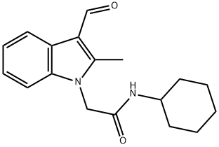 N-CYCLOHEXYL-2-(3-FORMYL-2-METHYL-INDOL-1-YL)-ACETAMIDE Structure
