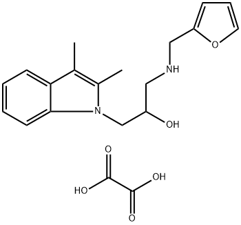 1-(2,3-DIMETHYL-INDOL-1-YL)-3-[(FURAN-2-YLMETHYL)-AMINO]-PROPAN-2-OL Structure