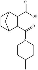 3-(4-METHYL-PIPERIDINE-1-CARBONYL)-BICYCLO[2.2.1]HEPT-5-ENE-2-CARBOXYLIC ACID Structure