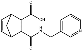 3-[(PYRIDIN-3-YLMETHYL)-CARBAMOYL]-BICYCLO[2.2.1]HEPT-5-ENE-2-CARBOXYLIC ACID Structure