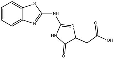 [2-(BENZOTHIAZOL-2-YLAMINO)-5-OXO-4,5-DIHYDRO-3 H-IMIDAZOL-4-YL]-ACETIC ACID Structure