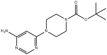 1-Boc-4-(6-아미노피리미딘-4-일)피페라진 구조식 이미지