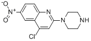 4-클로로-6-니트로-2-(피페라진-1-일)퀴놀린 구조식 이미지