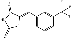 (5Z)-5-[[3-(Trifluoromethyl)phenyl]methylene]-2,4-thiazolidinedione 구조식 이미지