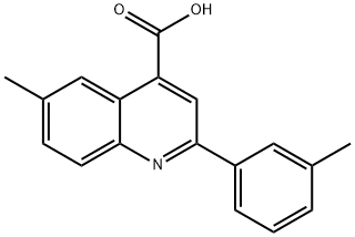 6-METHYL-2-(3-METHYLPHENYL)QUINOLINE-4-CARBOXYLICACID Structure