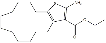 ethyl 2-amino-5,6,7,8,9,10,11,12,13,14-decahydro-4H-cyclotrideca[b]thiophene-3-carboxylate 구조식 이미지