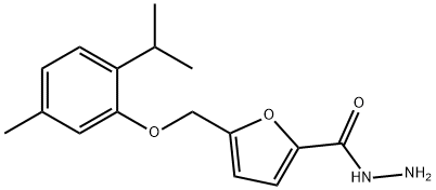 5-[(2-ISOPROPYL-5-메틸페녹시)메틸]-2-푸로하이드라지드 구조식 이미지