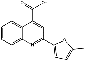 8-METHYL-2-(5-METHYL-2-FURYL)QUINOLINE-4-CARBOXYLIC ACID Structure