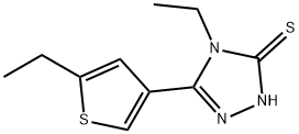 4-ETHYL-5-(5-ETHYLTHIEN-3-YL)-4H-1,2,4-TRIAZOLE-3-THIOL 구조식 이미지