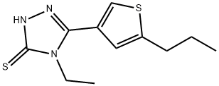 4-ETHYL-5-(5-PROPYLTHIEN-3-YL)-4H-1,2,4-TRIAZOLE-3-THIOL 구조식 이미지