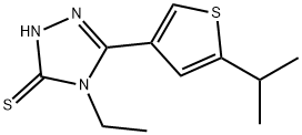 4-ETHYL-5-(5-ISOPROPYLTHIEN-3-YL)-4H-1,2,4-TRIAZOLE-3-THIOL Structure