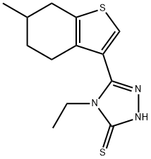 4-ETHYL-5-(6-METHYL-4,5,6,7-TETRAHYDRO-1-BENZOTHIEN-3-YL)-4H-1,2,4-TRIAZOLE-3-THIOL Structure