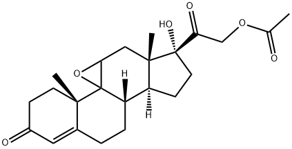 9,11-Epoxypregn-4-ene-17,21-diol-3,20-dione 21-acetate Structure