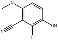 벤조니트릴,2-플루오로-3-하이드록시-6-메톡시-(9CI) 구조식 이미지