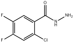 Benzoic acid, 2-chloro-4,5-difluoro-, hydrazide (9CI) Structure