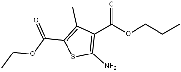 2-ETHYL 4-PROPYL 5-AMINO-3-METHYLTHIOPHENE-2,4-DICARBOXYLATE 구조식 이미지