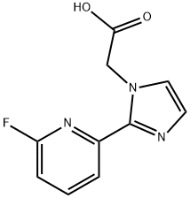 [2-(6-FLUOROPYRIDIN-2-YL)IMIDAZOL-1-YL]ACETIC ACID Structure