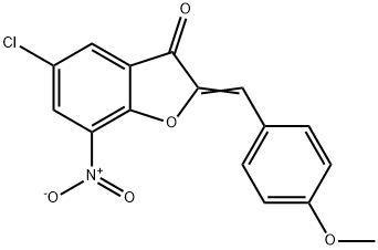 3(2H)-BENZOFURANONE, 5-CHLORO-2-[(4-METHOXYPHENYL)METHYLENE]-7-NITRO- 구조식 이미지