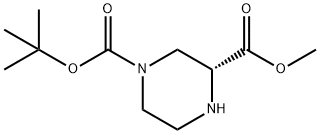(R)-4-N-Boc-piperazine-2-carboxylic acid methyl ester Structure