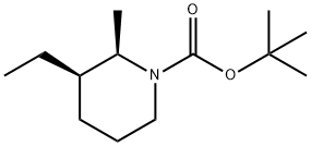 1-Piperidinecarboxylicacid,3-ethyl-2-methyl-,1,1-dimethylethylester,(2R,3R)-(9CI) 구조식 이미지