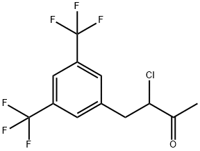 4-[3,5-bis(trifluoromethyl)phenyl]-3-chloro-2-butanone 구조식 이미지