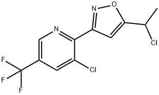 3-chloro-2-[5-(1-chloroethyl)-3-isoxazolyl]-5-(trifluoromethyl)pyridine 구조식 이미지