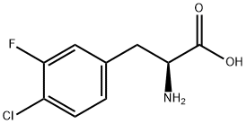 4-클로로-3-플루오로-DL-페닐라닌 구조식 이미지