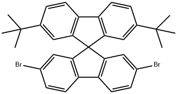 2,7-dibroMo-2',7'-di-tert-butyl-9,9'-spirobi[fluorene] Structure