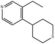 Pyridine, 3-ethyl-4-(tetrahydro-2H-thiopyran-4-yl)- (9CI) 구조식 이미지