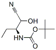 Carbamic acid, [(1S)-1-(cyanohydroxymethyl)propyl]-, 1,1-dimethylethyl ester Structure