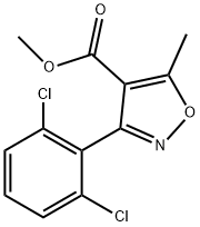 METHYL 3-(2,6-DICHLOROPHENYL)-5-METHYLISOXAZOLE-4-CARBOXYLATE 구조식 이미지