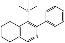 3-페닐-4-트리메틸실라닐-5,6,7,8-테트라히드로-이소퀴놀린 구조식 이미지
