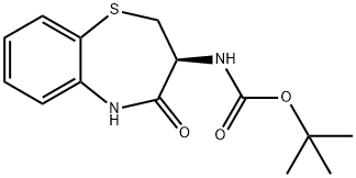 3(S)-BOC-아미노-2,3-DIHYDRO-4-OXO-1,5-벤조티아제핀 구조식 이미지