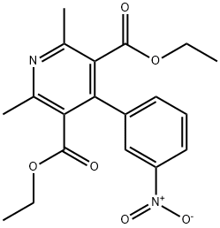 Diethyl1,4-Dihydro-2,6-Dimethyl-4-(3-Nitrophenyl)-3,5-PyridineDicarboxylate Structure